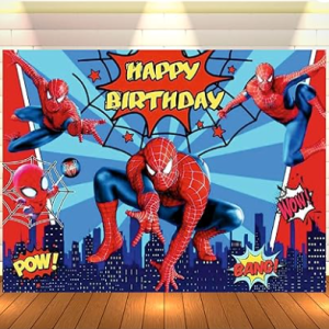 spiderman happy birthday banner